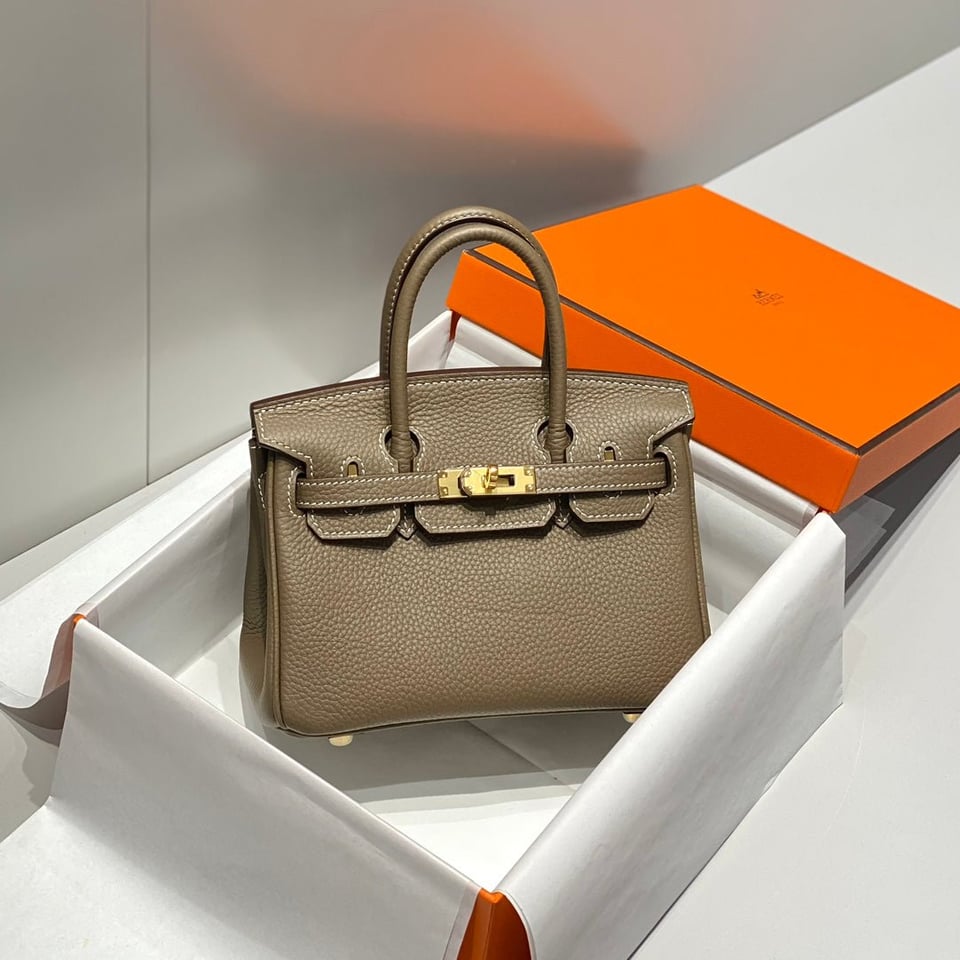 Hermes Birkin 20Cm Etoupe Togo Leather Gold Hardware view 7