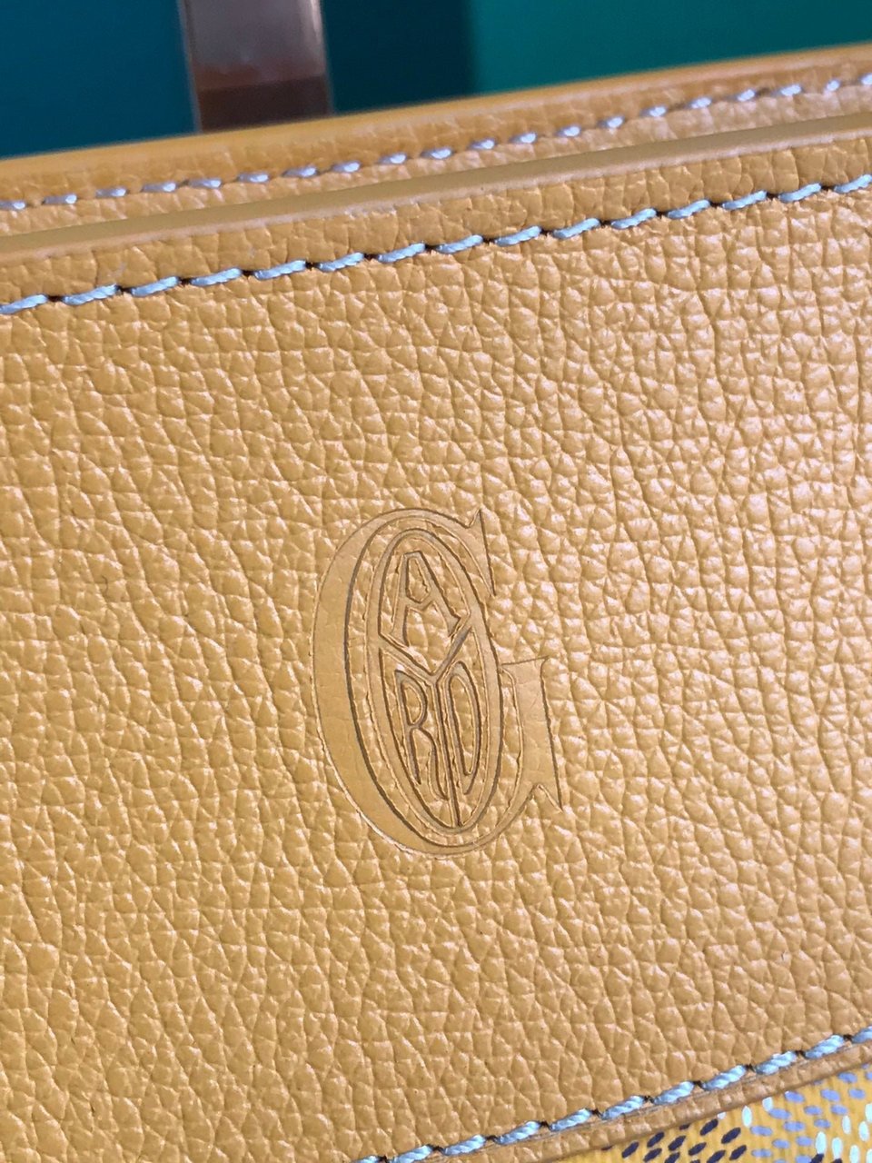 Goyard Hirondelle Bag 25 Cm Yellow Lambskin And Goyardine Canvas view 3
