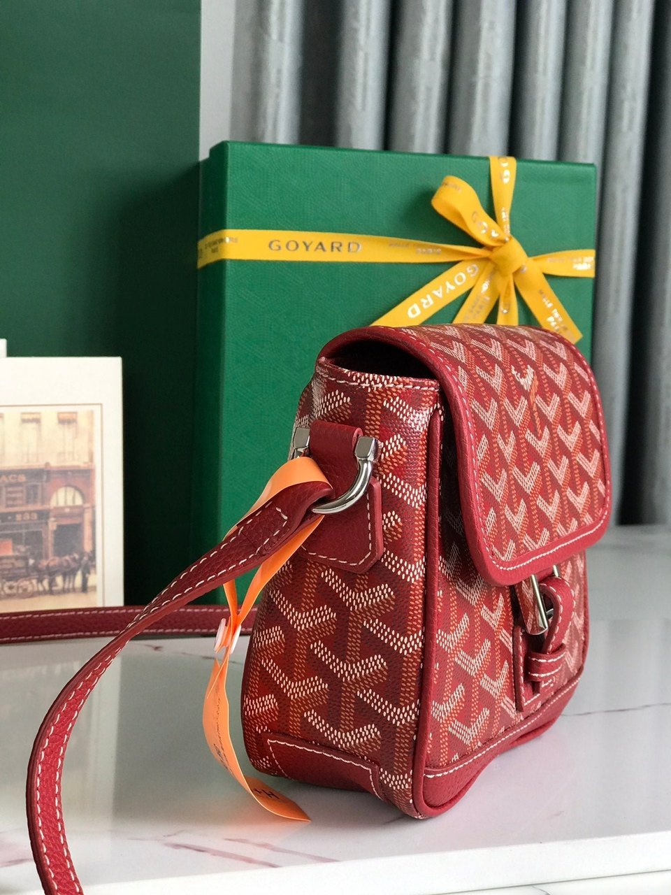 Goyard Grand Bleu 16cm Classic Red Goyardine Canvas And Lambskin view 5