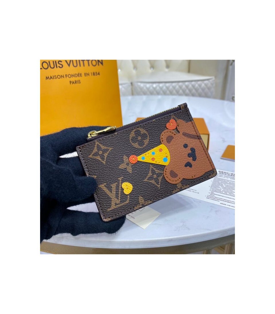 Louis Vuitton Happy Bear Coin &amp; Card Holder Brown