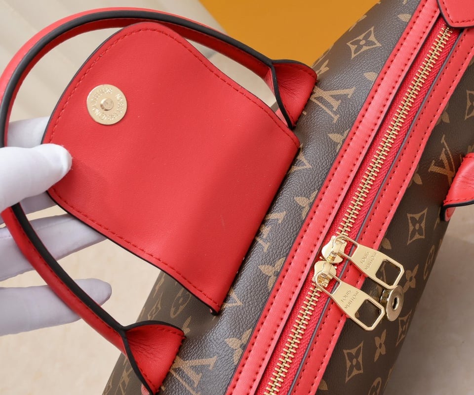 Louis Vuitton Tote Bag Monogram Canvas Red 26Cm view 6