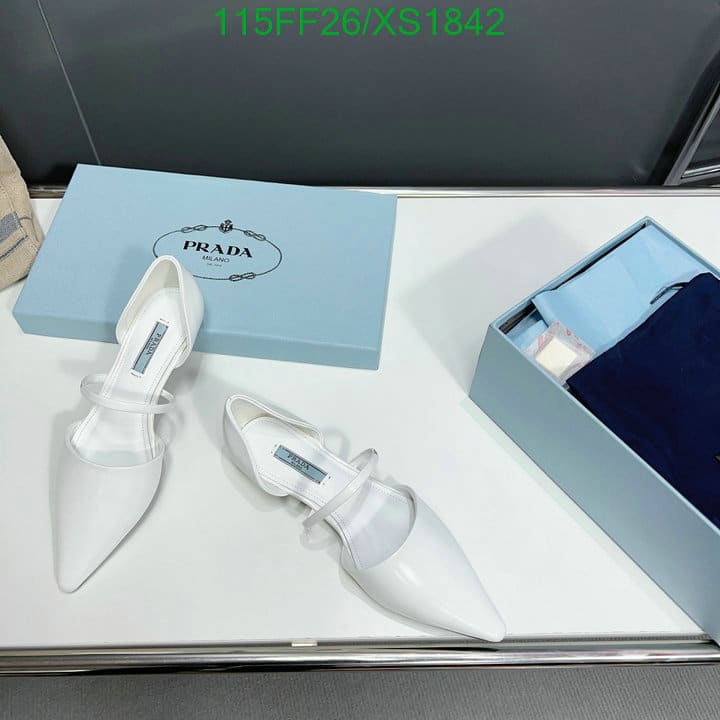 Prada Leather Ballet Flats White view 10