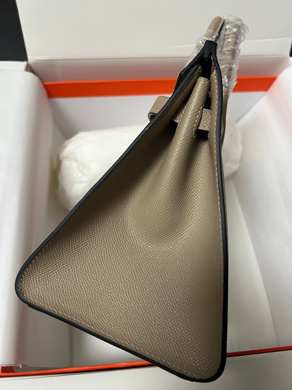Hermes Birkin Sellier Etoupe Grey Epsom Leather Gold Hardware view 6