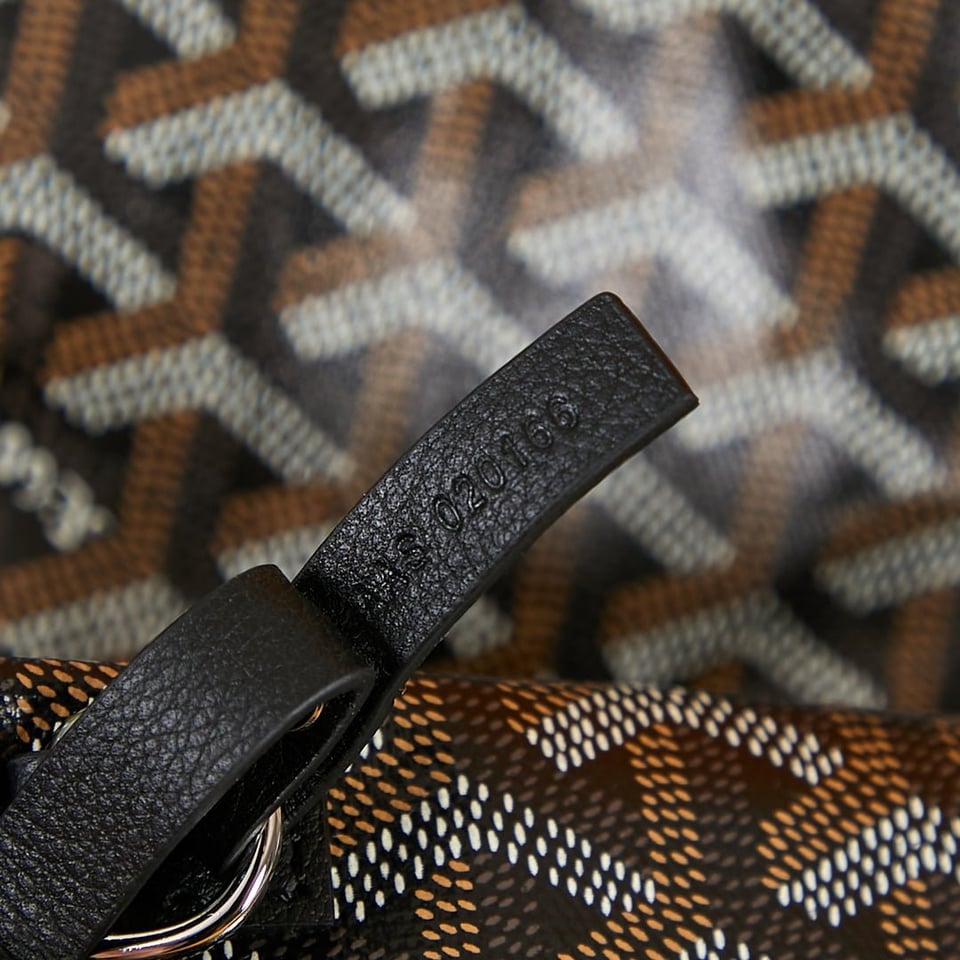 Goyard Saint Louis Pm 34Cm Black Canvas Chevroches Calfskin view 10