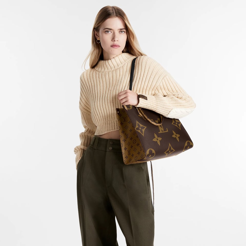 Louis Vuitton On The Go MM Monogram Medium Tote Bag Brown M45321 35cm view 3
