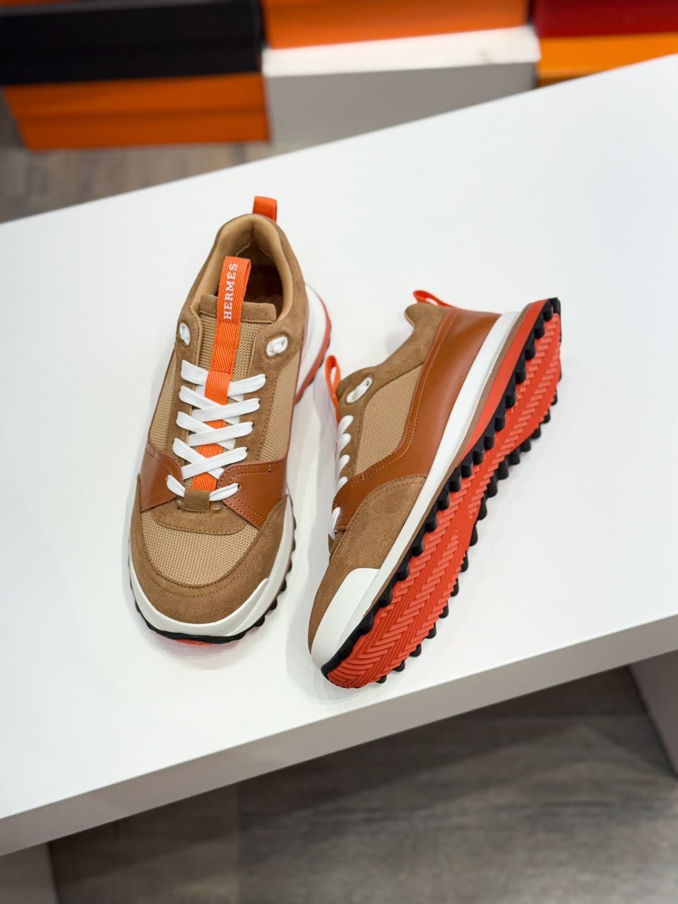 Hermes Leader Sneaker Multicolor Alabaster Beige H252863ZHVD415 view 10