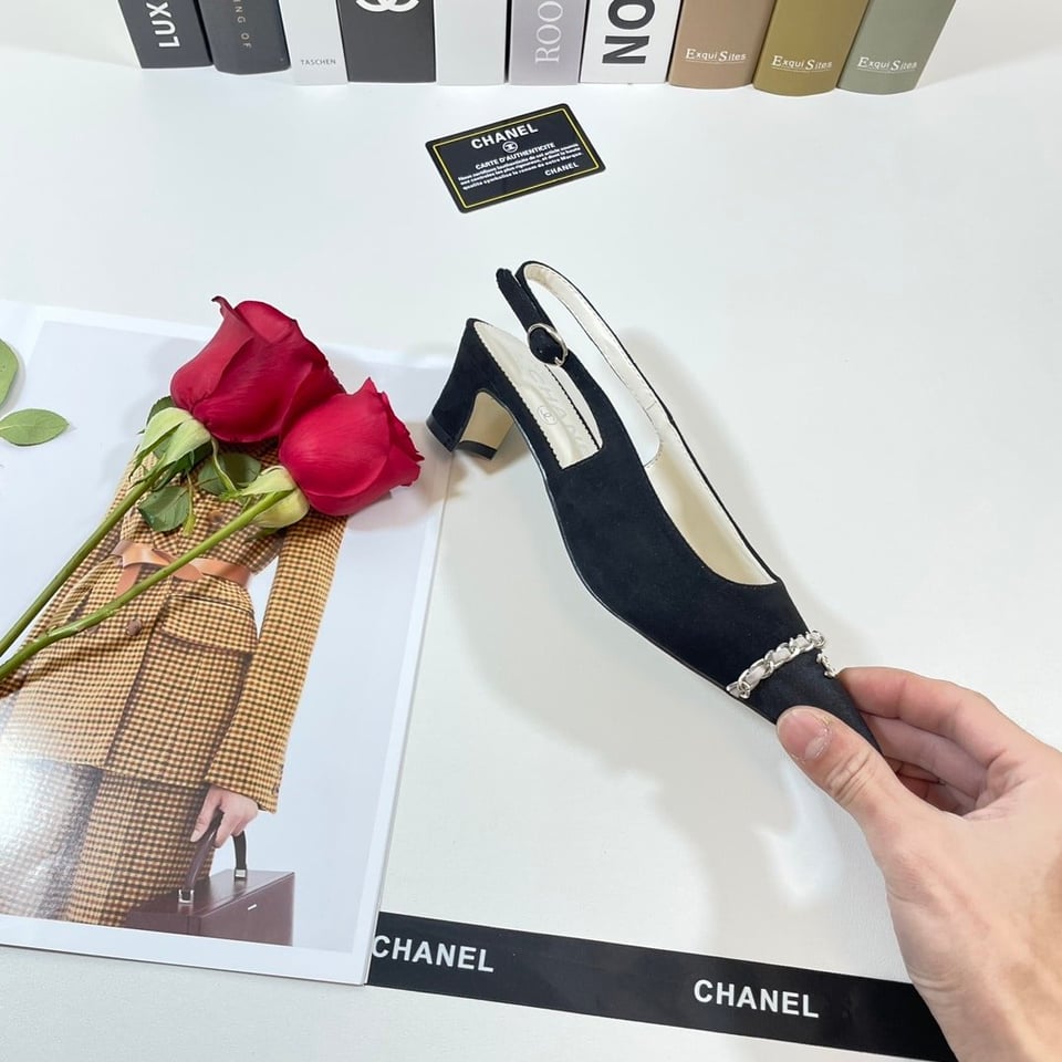 Chanel Slingbacks Black G39643 Y56380 K5796 view 8