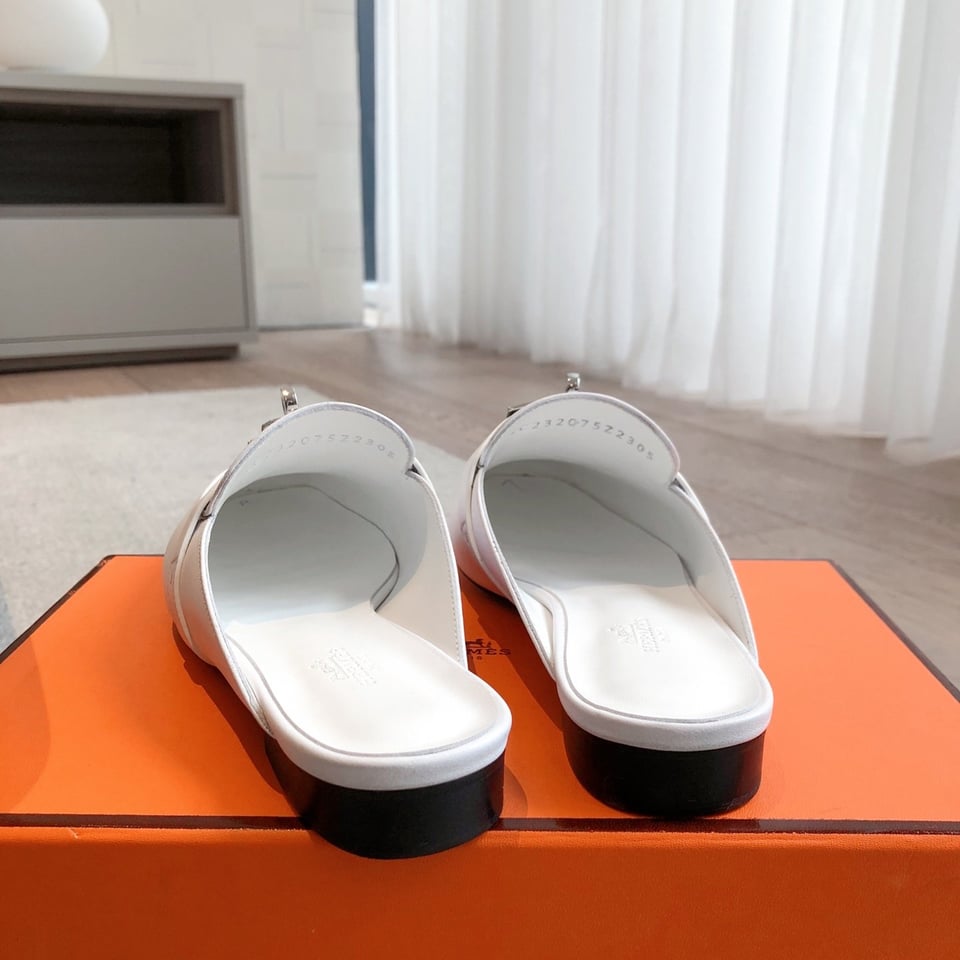 Hermes Oz Mule White view 6