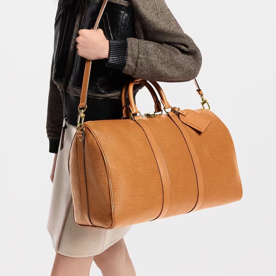 Louis Vuitton Keepall Bandoulière 45cm/17.7in Tan Epi Cowhide M3A054 view 2