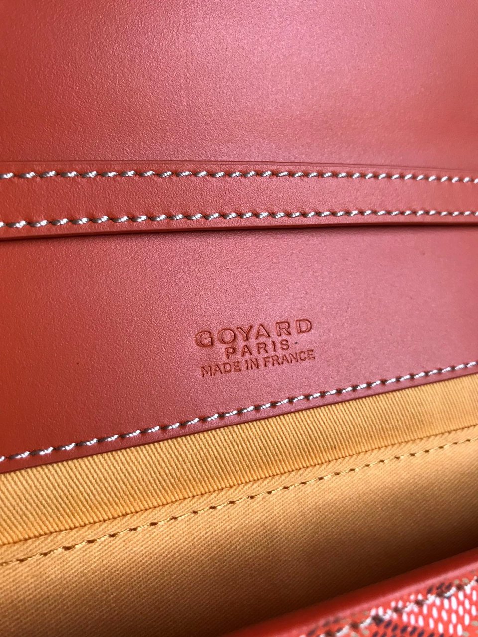 Goyard Monte-Carlo Pm Clutch 25cm Orange Goyardine Canvas view 9