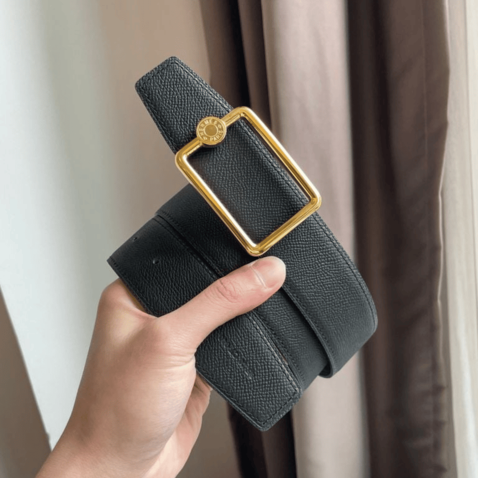 Hermes Ceinture Reversible Gold Square Buckle 38mm Belt For Men view 4