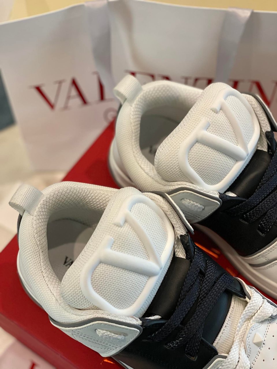 Valentino Garavani Open Skate Sneakers White And Black view 6