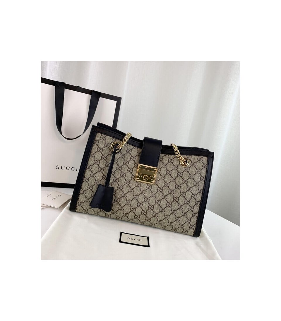 Gucci Padlock Medium GG Shoulder Bag Black view 4