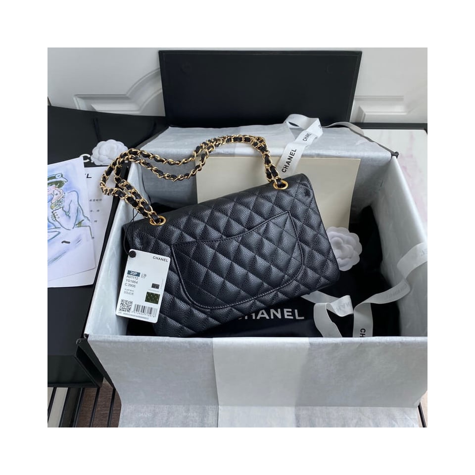 Chanel Caviar Calfskin Medium Classic Double Flap Bag 25.5cm view 4