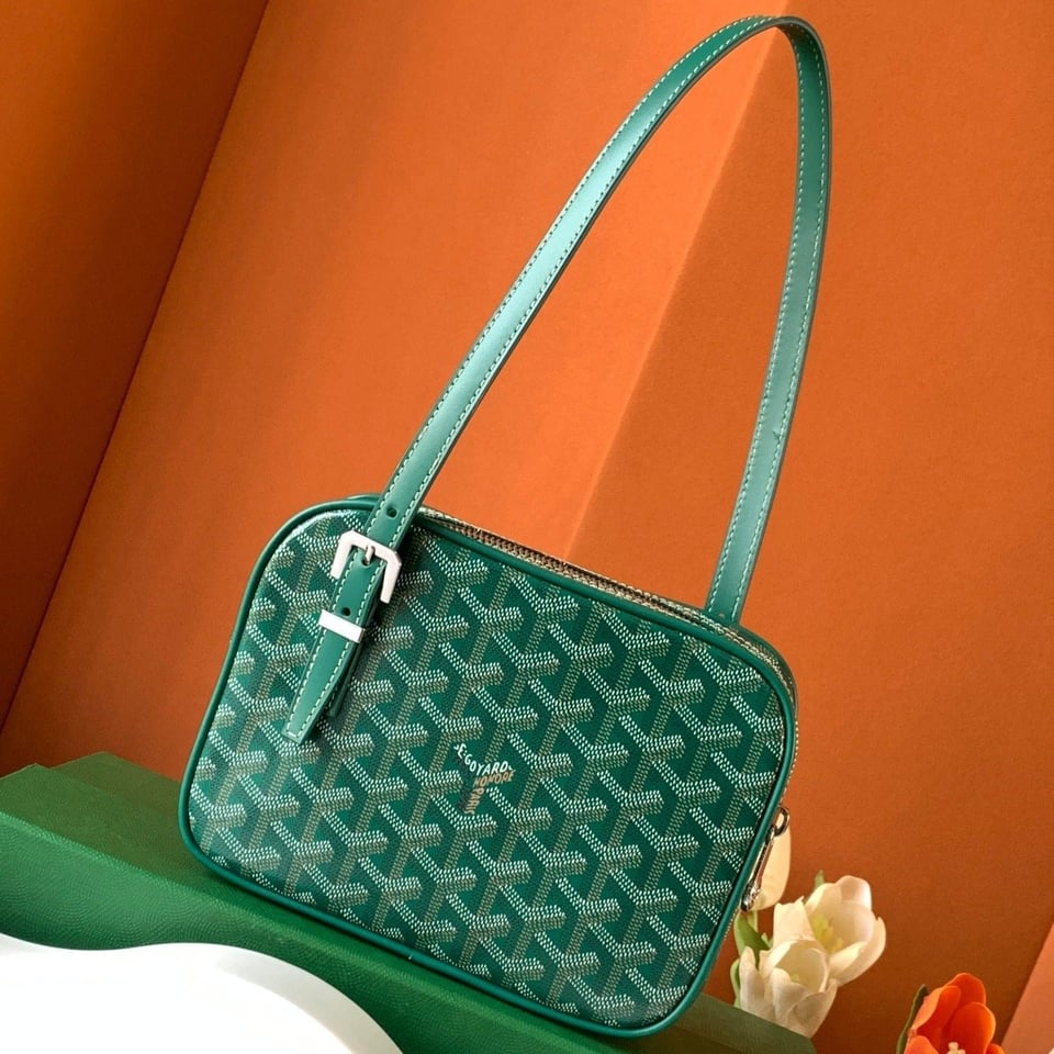 Goyard Yona Bag Coated MM 21Cm Green Canvas view 2