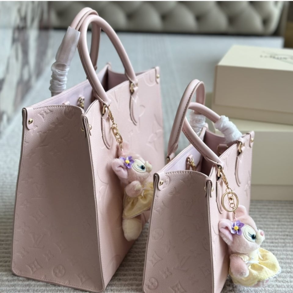 Louis Vuitton Onthego Pm Monogram Empreinte Pink Opale 25Cm M47135 view 9
