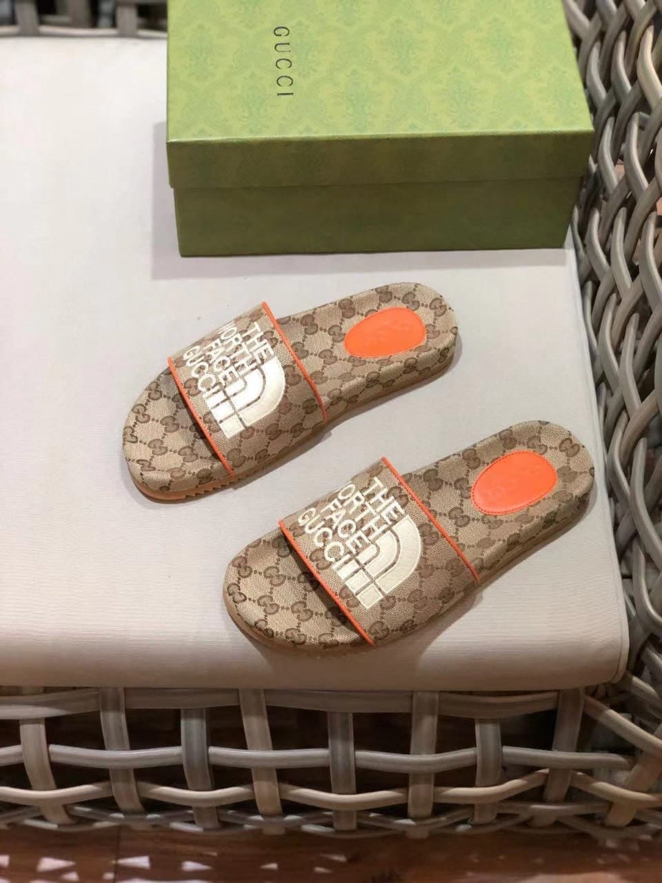 Gucci X The North Face Women?S Slides Beige Orange view 9