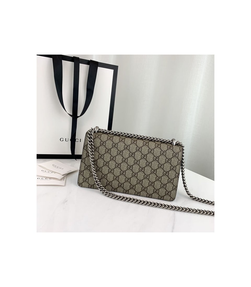 Gucci Dionysus Small Shoulder Bag in GG Supreme with Crystals Black 25cm view 9