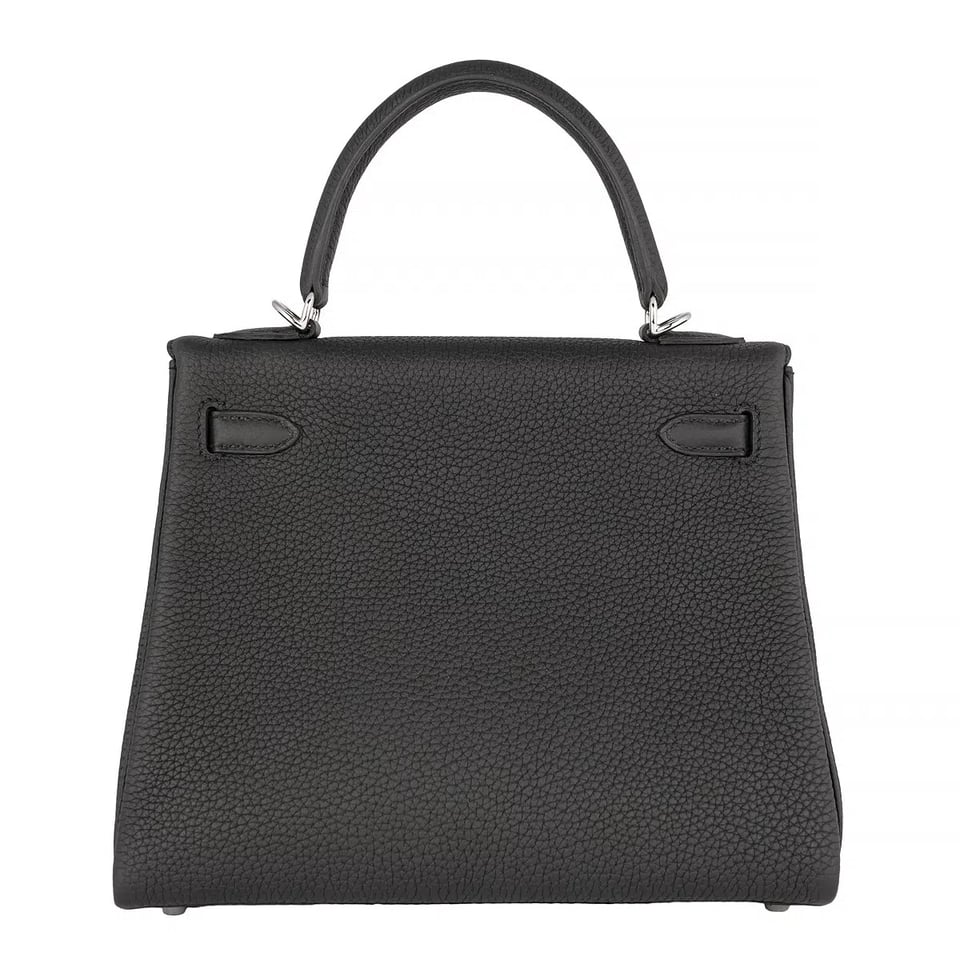 Hermes Kelly 28 Bag In Togo Black Leather For Women 28cm/11in view 4