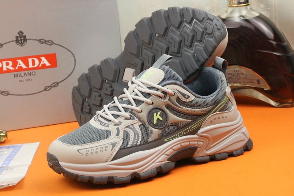 Prada Sport Running Sneaker In Grey view 5