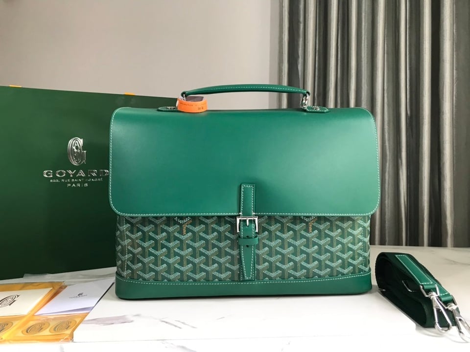 Goyard Citadin Bag 38Cm Green Canvas view 2