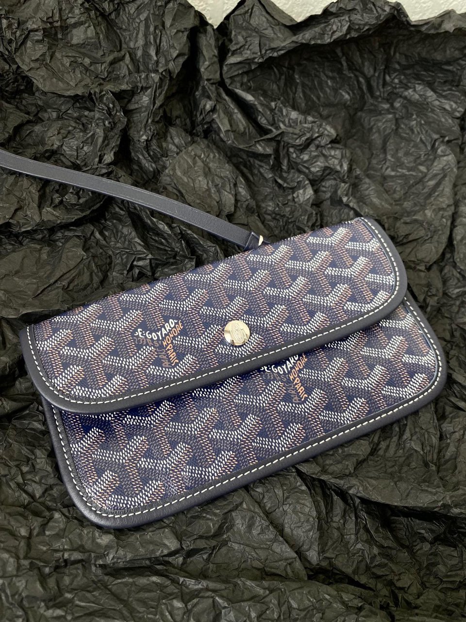 Goyard Saint Louis Gm 40Cm Navy Blue Canvas view 9