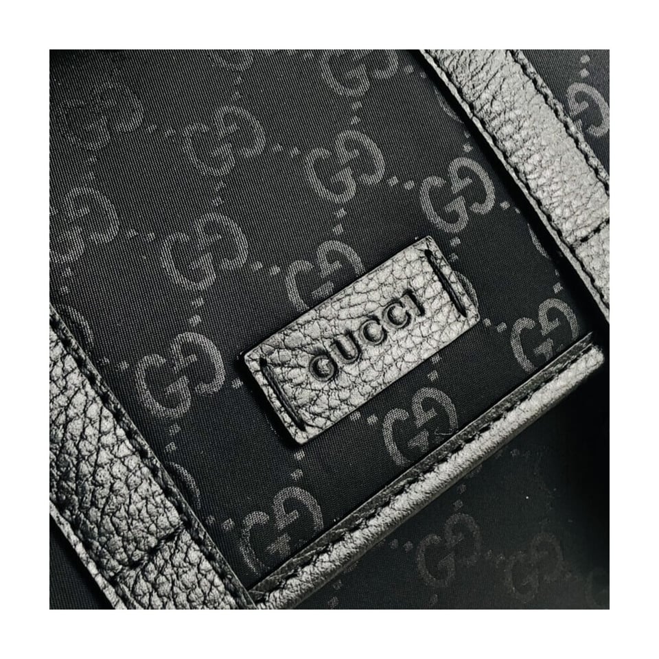 Gucci GG Guccissima Black Nylon Small Messenger Bag 510335 view 11