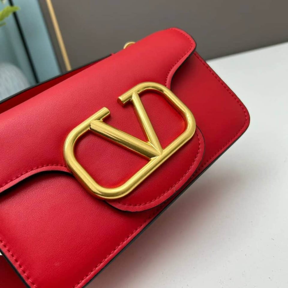 Valentino Locò Small Shoulder Bag In Calfskin Red 1W2B0K53Zxlm24 view 4