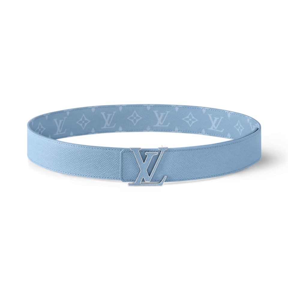 Louis Vuitton LV Initiales Two Sides 40mm Reversible Men Belt Blue M8965T view 5