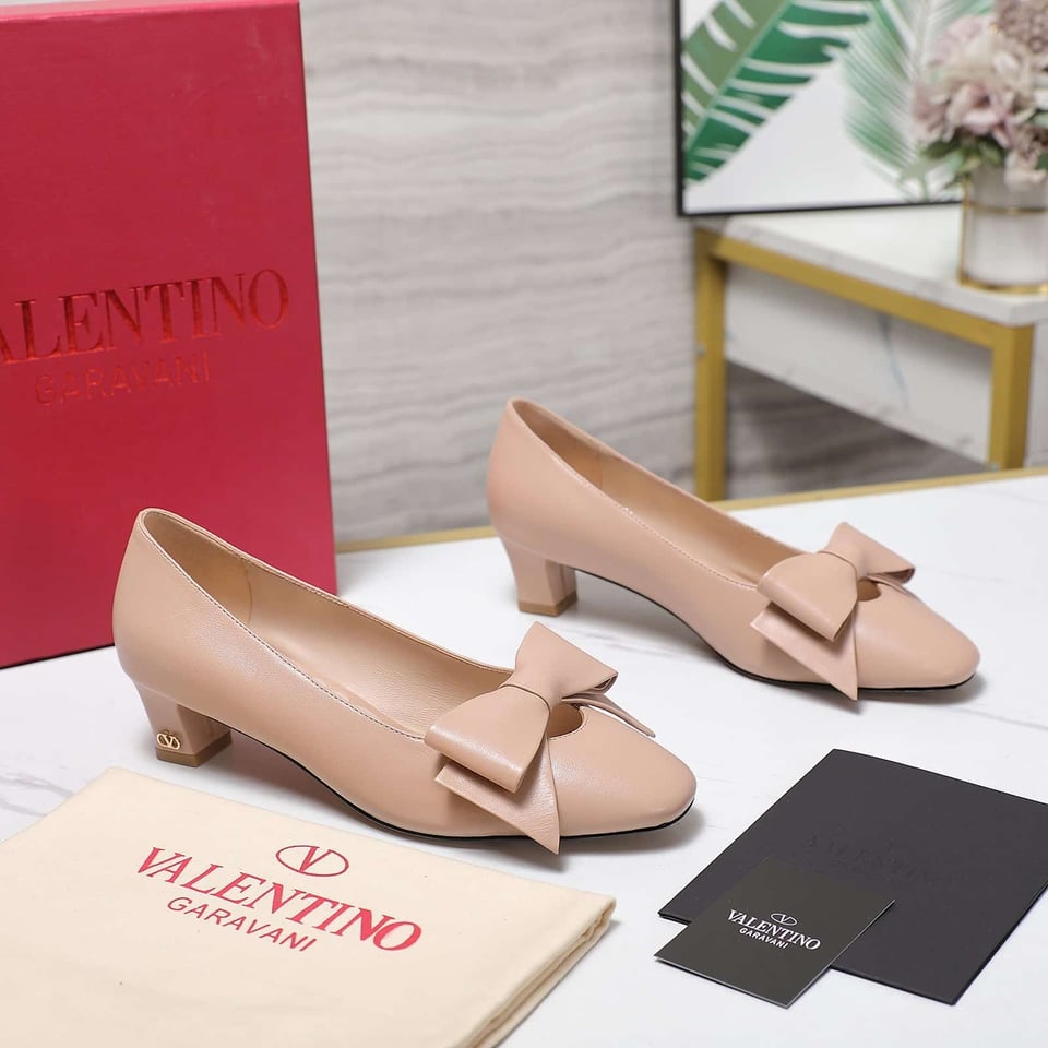 Valentino Bowow Pumps In Kidskin Water Rose 6W2S0Lb5Ddt W34 view 4