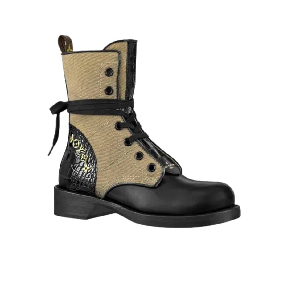 Louis Vuitton Metropolis Flat Rangers Boots Brown 1A9Chu view 2