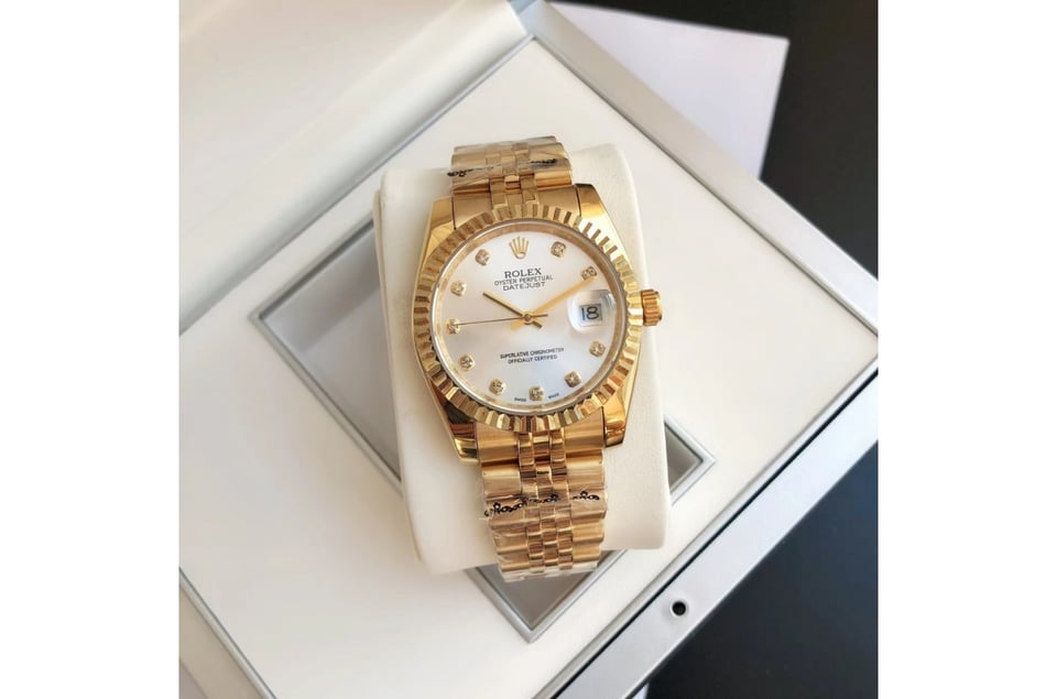 Rolex Datejust 36/28mm RG/RG Jub Sliver/Dial view 5