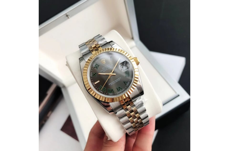 Rolex Datejust 36/28mm RG/SS Jub Grey/Rmn view 3