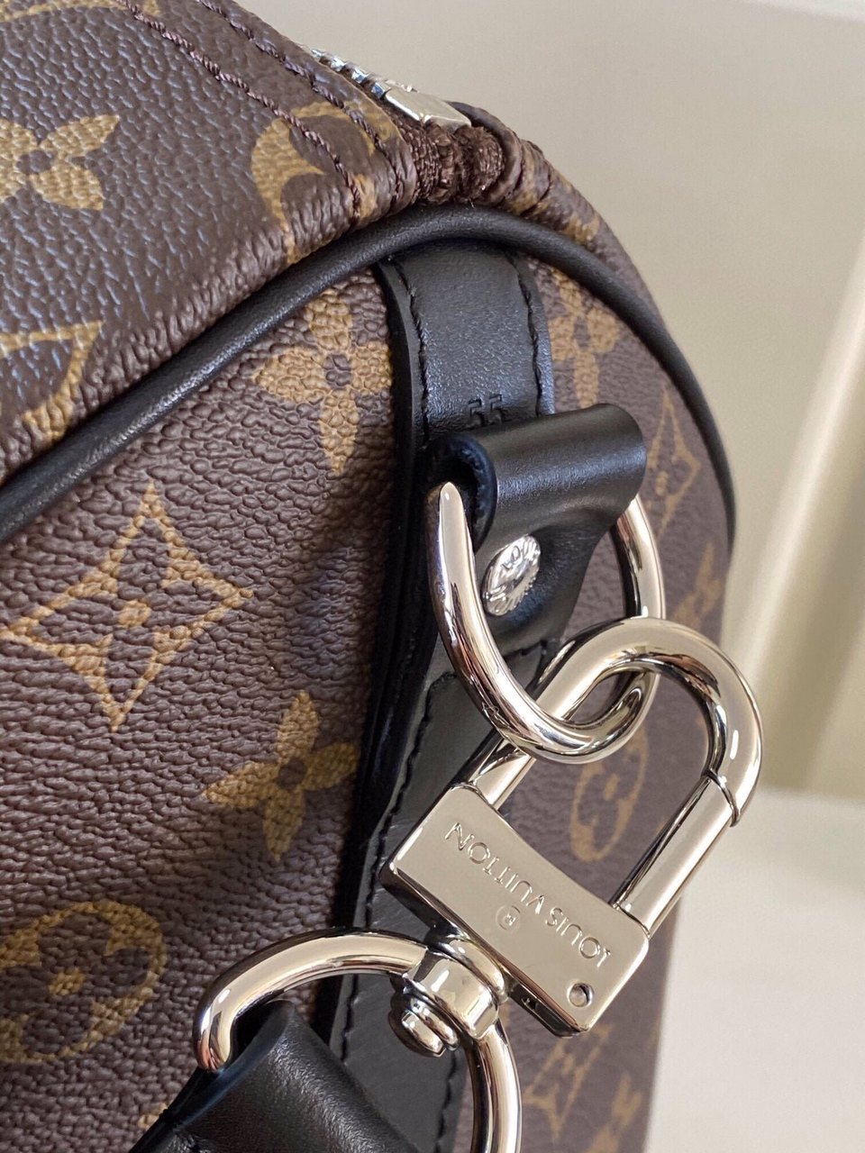 Louis Vuitton Keepall Bandouli Re 55 Monogram Macassar 55cm M56714 view 12