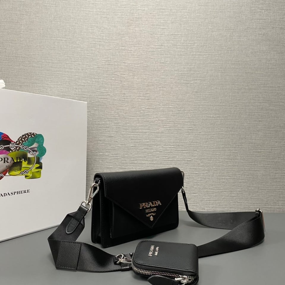 Prada Saffiano Leather Mini Envelope Bag 20cm/ 7.9in view 5