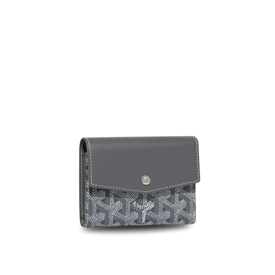 Goyard Saint-Gabriel Wallet 12 Cm Gray Calfskin And Goyardine Canvas view 2