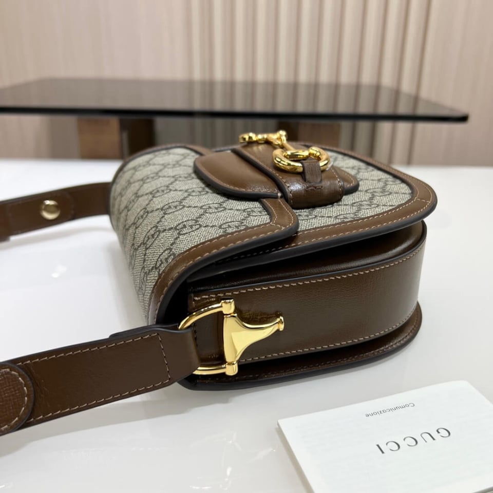 Gucci GG Supreme Horsebit 1955 Mini Rounded Bag view 15