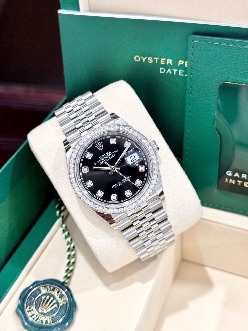 [Superclone] Rolex Datejust 36mm Bright Black Dial Diamond Jubilee 126284RBR view 3