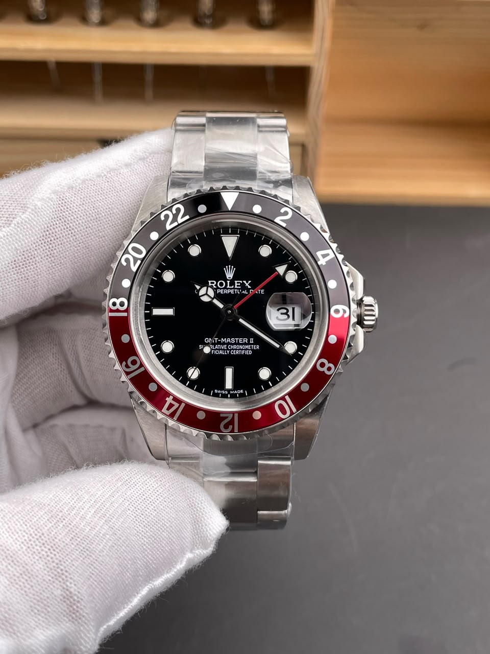 [Super Clone] Rolex GMT-Master II 40mm Black Dial Oyster view 4