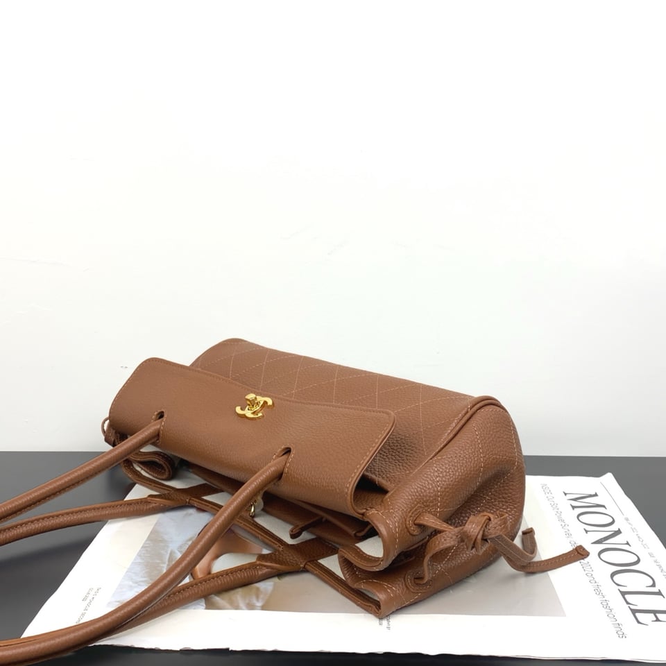 Chanel Urban Essential Tote Light Brown Caviar Gold Hardware 30cm/11.8in view 5