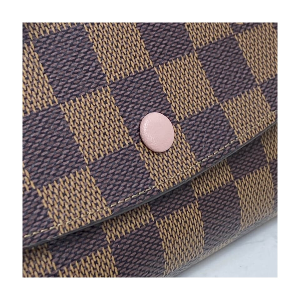 Louis Vuitton Damier Ebene Emilie Wallet Pink view 7