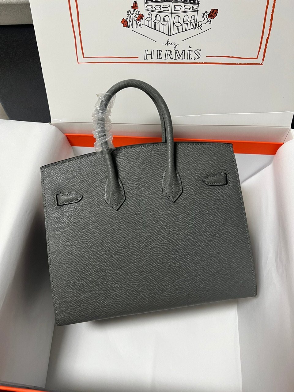 Hermes Birkin Sellier Girs Etan Epsom Leather Gold Hardware view 8