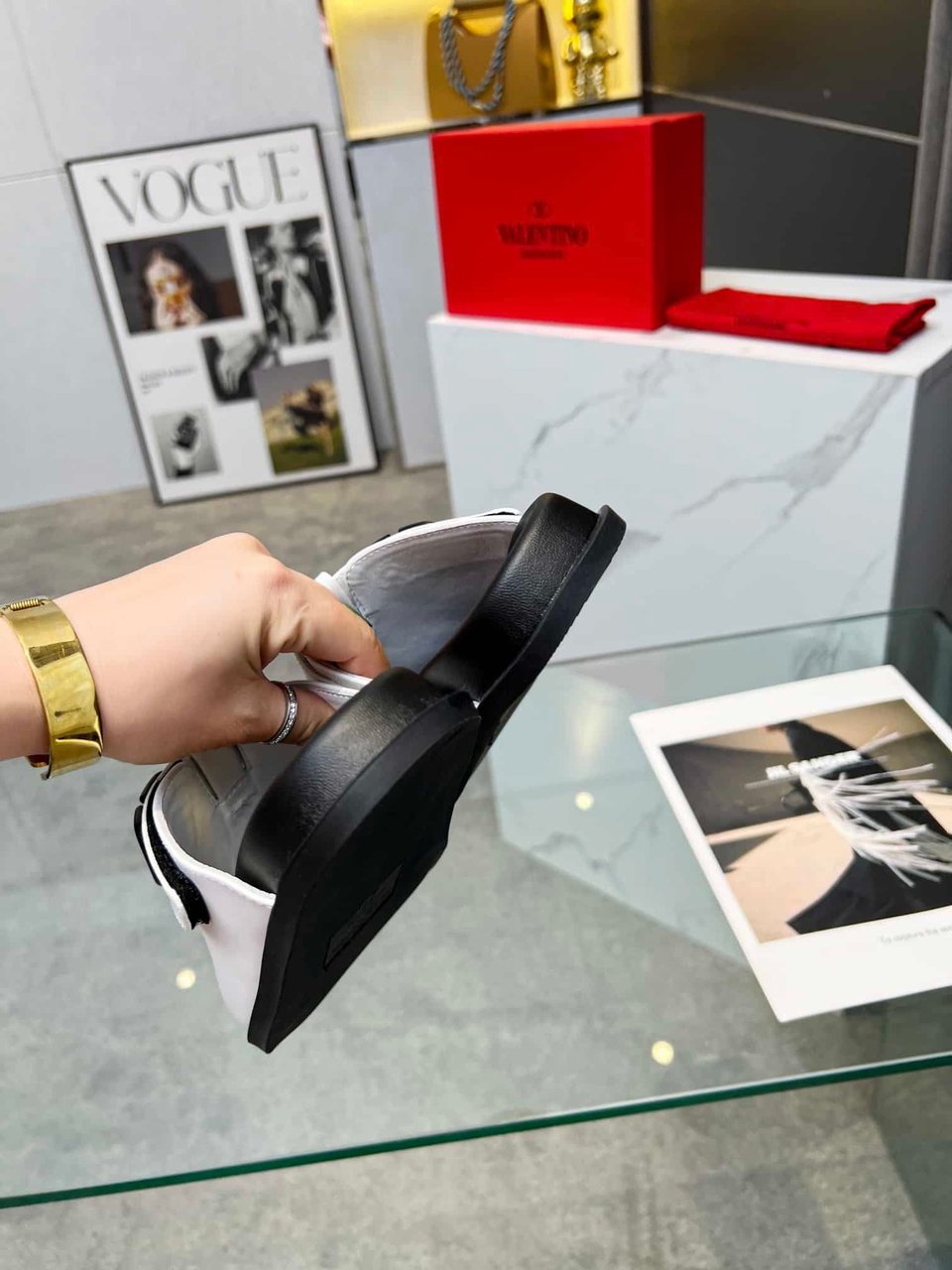 Valentino Garavani Vlogo Clog White view 3