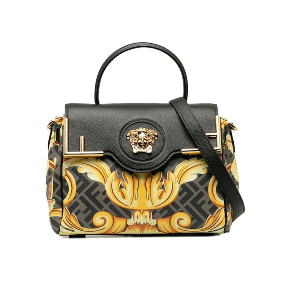 Fendi x Versace Fendace La Medusa Satchel Black 26cm view 2