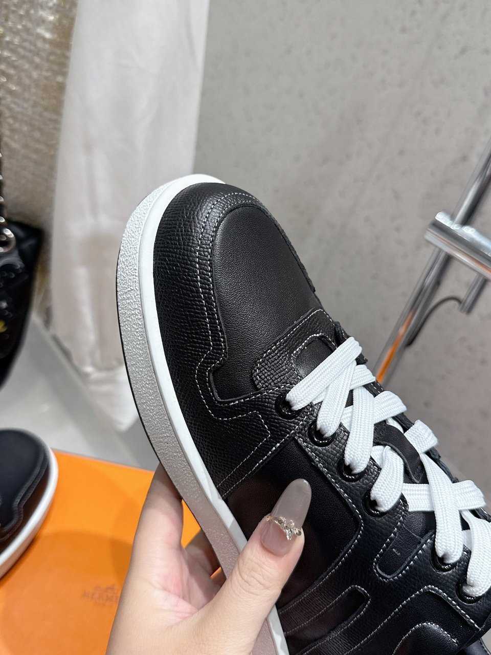 Hermès Black Advantage Sneaker- Shoes for Men view 4