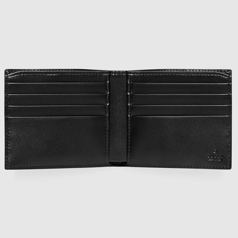 Gucci Signature Web Wallet Black Green and red Web 4.5in/11cm For Men view 4
