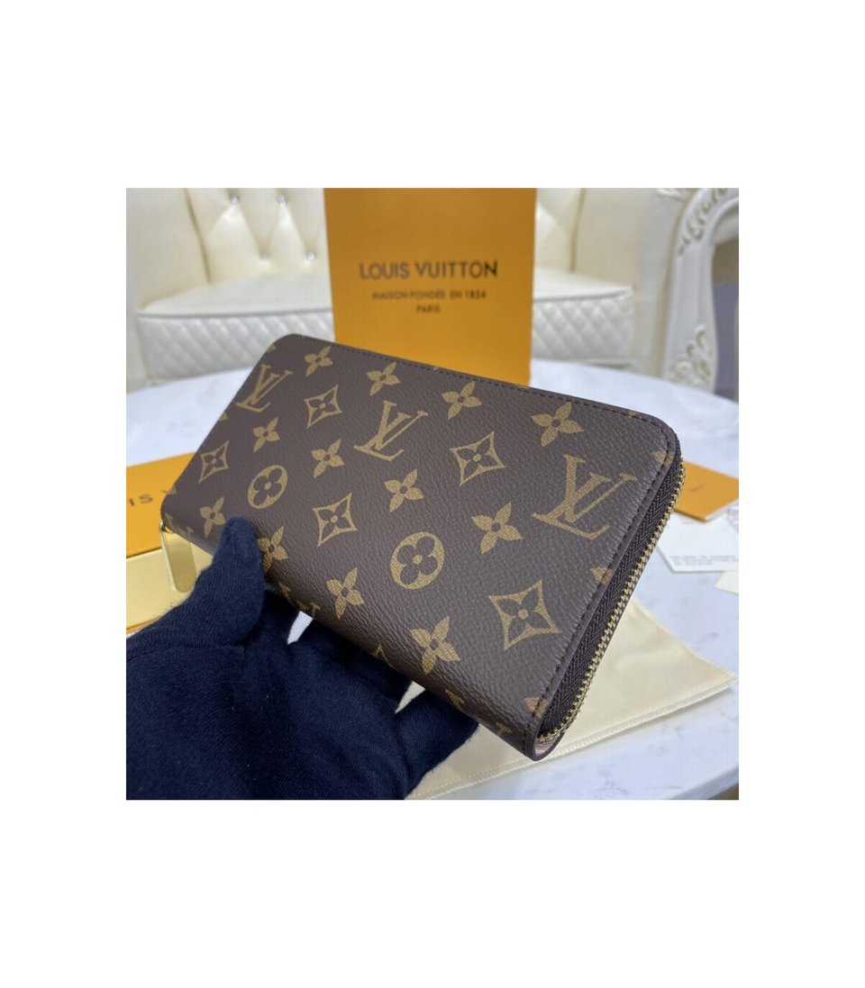 Louis Vuitton Monogram Zippy Wallet Pink view 5