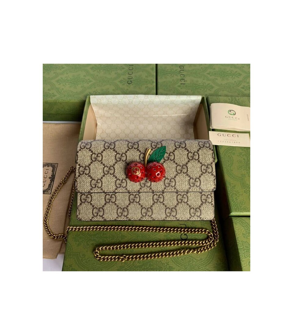 Gucci GG Supreme Mini Bag With Cherries view 8
