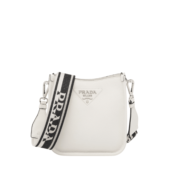 Prada Leather Mini Shoulder Bag White 20Cm view 2