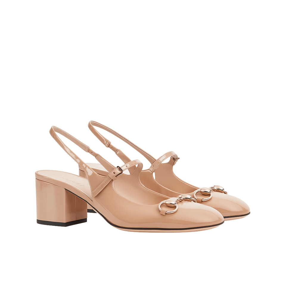 Gucci Women’S Horsebit Pump Beige Leather view 2